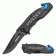 TAC Force Folding Blade, 3in, Stainless Steel Blade, Black And Blue Aluminum Handle TF-525PD