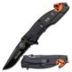 TAC Force Folding Blade, 3in, Stainless Steel Blade, Black And Orange Aluminum Handle, TF-525EM