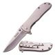 TAC Force Folding Blade, 3in, Stainless Steel Blade, Mirror Stainless Steel Handle, TF-861C