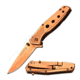 TAC Force Folding Blade, 3in, Stainless Steel Blade, Rose Gold Ti-Coated Stainless Steel Handle TF-926RG