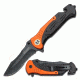 TAC Force Folding Blade, 4.5in, Stainless Steel Blade, Orange And Black Aluminum Handle TF-727EM