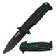 TAC Force Folding Blade, 4in, Stainless Steel Blade, Black Aluminum Handle TF-912GN