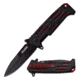 TAC Force Folding Blade, 4in, Stainless Steel Blade, Black Aluminum Handle TF-912RD