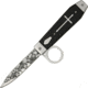 Tac Force Goth Folder A/O Fold Knife, SS daggerA/O blade, Coffin shaped handles w/ black Comp. inlay Handle TF595BW