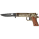 Tac Force Gun Shaped Camo Lock  Fold Knife, 3.5in, Black SS PE, Tan digital camo Alum. handle TF662SFS