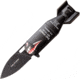 TAC Force Drop Point Spring Assisted Knife, 2.25 in, 3Cr13 Stainless Steel Stainless Steel, Black Bomb, TF-1039BK