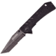 TAC Force Linerlock A/O Black Folding Knife,3.5in,Stainless Steel,Partially Serrated,Tanto,Stonewash,Black,G10 Handle TF851BK