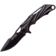TAC Force Linerlock A/O Black Folding Knife,3.5in,Stainless Steel,Standard Edge,Black Aluminum Handle TF858BK