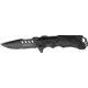 Tac Force Linerlock A/O Fold Knife 4.75, PS black coated SS spear point blade, Black finish Alum. handle TF690BK