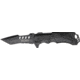 Tac Force Linerlock A/O Fold Knife 4.75, PS black coated SS spear point blade, Black finish Alum. handle TF690TB