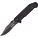 TAC Force Linerlock Black G10 A/O Folding Knife,4in,Partially Serrated,Stonewash,Black,G10 Handle TF850G10