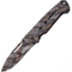 TAC Force Linerlock Camo A/O Folding Knife, 4.75in Closed, 3.75in Camo Stonewash 8Cr13Mov SS Drop Point, Camo Stonewash SS Handle, Thumb Stud, Pocket Clip, TFE-A012-CA