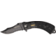 Tac Force Linerlock Fold Knife 5in, black coated HC SS PS clip point blade TF683BBK