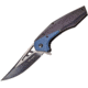 TAC Force Linerlock Folding Knife, 4.5in Closed, 3.25in Two-Tone Finish 3Cr13 SS Blade, Black/Blue Tini Finish SS Handle, Pocket Clip, Ball Bearing Pivot, TF-977BL