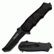 TAC Force Partially Serrated All Black Fold Knife, Black TF 625BK