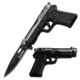 TAC Force Pistol Folding Handle 4.5in Knife, Grey/Black TF 771GB