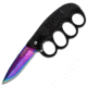 TAC Force Rainbow Blade Knuckle Knife, Rainbow TF 721RB