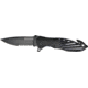 Tac Force Rescue A/O Lock Fold Knife 3 3/8in., black coated, HC steel, A/O, PS blade, Black anodized Alum. handle TF702BKB