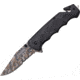 TAC Force Rescue Linerlock A/O Folding Knife,3.5in Clip Point,Partially Serrated, Stainless Steel,Black Aluminum Handle TF499LC