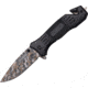 TAC Force Rescue Linerlock A/O Folding Knife,3.5in Drop Point,Stainless Steel,Black Aluminum Handle TF434LC