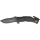 Tac Force Rescue Lock A/O Fold Knife 4.50in., PS black SS A/O blade, Black Alum. handles w/ black trim etched TF688SF