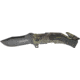 Tac Force Rescue Lock A/O Fold Knife 4.50in., PS black SS A/O blade, Camo Alum. handles w/ black trim etched in TF688CA