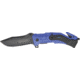 Tac Force Rescue Lock A/O Fold Knife 4.50in., PS black SS A/O blade, Royal blue Alum. handles w/ black trim etched TF688NV