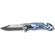 Tac Force Rescue Lock A/O Fold Knife 4.50in., PS black SS A/O clip blade, Back handle has blue Alum. onlay TF692BL