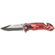 Tac Force Rescue Lock A/O Fold Knife 4.50in., PS black SS A/O clip blade, Back handle has red Alum. onlay TF692RB