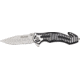 Tac Force Rescue Lock A/O Fold Knife 4 7/8in., satin 440 SS PS A/O blade, Black Alum. handles w/ silver slot onlay trim TF681BK