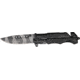 Tac Force Rescue Lock A/O Fold Knife 4 7/8in., urban camo HC steel A/O blade, Grooved black Alum. handle TF739UC