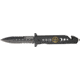 Tac Force Rescue Lock Fold Lock 4.75in., black HC SS A/O PS Dagger, Black Alum. handles w/ Navy inlay shield TF716NY