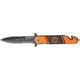 Tac Force Rescue Lock Fold Lock 4.75in., black HC SS A/O PS Dagger, Orange handles w/ EMT logo. TF717EM