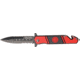 Tac Force Rescue Lock Fold Lock 4.75in., black HC SS A/O PS Dagger, Red handles w/ Fire Dept logo TF717FD