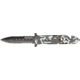 Tac Force Rescue Lock Fold Lock 4.75in., black HC SS A/O PS Dagger, Snow camo handles. TF716DW