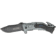 Tac Force Rescue Lock Fold Lock 4.75in., SS A/O black PS modified drop point blad, OPS grey anodized Alum. handles w/ black textured  TF688AF