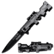 TAC Force Rifle Handle All Black Knife, Grey TF 772GY