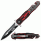 TAC Force Scorpion Handle Fold Knife, Black/Red TF 664BR
