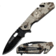 TAC Force Skull Medallion Spring Assist Fold Knife, Camo TF 742DM