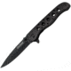 Tac Force Slim Lock A/O Black Fold Knife, Black SS PE, Black Hande TF803BK