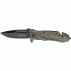 Tac Force Speed Assist Fold Knife 4.50in, black SS A/O PS blade, Green and black camo Alum. handle TF644BC