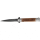 Tac Force Speed Assist Fold Knife 5in, black SS A/O blade, Brown wood handles w/ decorative carved scorpion TF610SCS