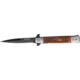 Tac Force Speed Assist Fold Knife 5in, black SS A/O blade, Brown wood handles w/ decorative carved spide TF610SPS