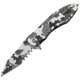 Tac Force Speed Assist Shark Fold Knife, 440 SS A/O blade w/ large tooth serrations, Black, white and gray snow Digi camo blade and handle TF729DW