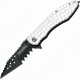 Tac Force Speed Assist Shark Fold Knife, 440 SS A/O blade w/ large tooth serrations, Checkered silver shark skin Alum. handle TF729SL