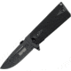 Tac Force Speed Combat Fold Knife, A/O black 440 SS clip blade, Checkered black Comp. onlay handle TF754BK