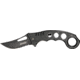 Tac Force Speed Karambit Fold Knife, black 440 SS A/O PS blade, Black Alum. handles w/ machined hole CO TF758BK