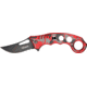 Tac Force Speed Karambit Fold Knife, black 440 SS A/O PS blade, Red, black and gray camo Alum. handle TF758RC