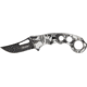 Tac Force Speed Karambit Fold Knife, black 440 SS A/O PS blade, Snow camo black, gray and white Alum. handle TF758DW