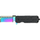 Tac Force Speed Lock Fold Knife 3.5in, rainbow 440 SS A/O razor blade, Black Alum. handle TF748RBR